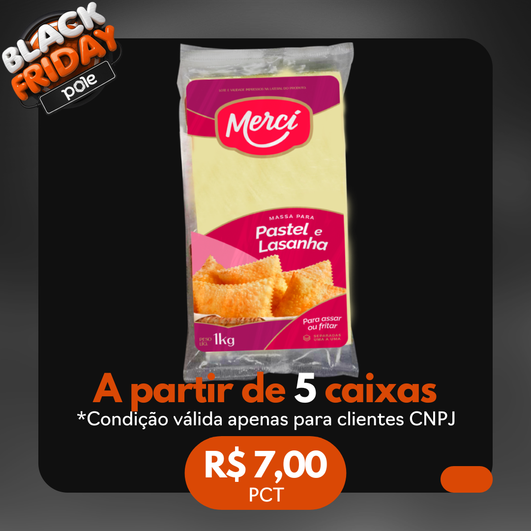 Massa de Pastel Cong 1kg - Mercí